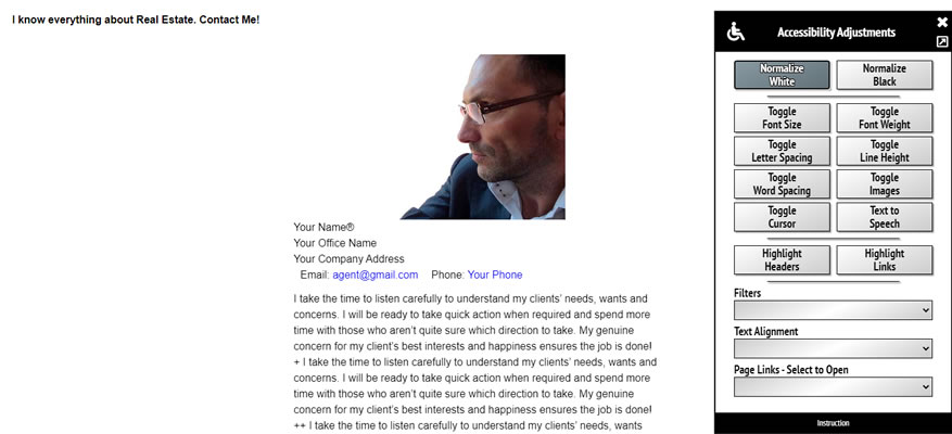 Vista de Normalización Blanca