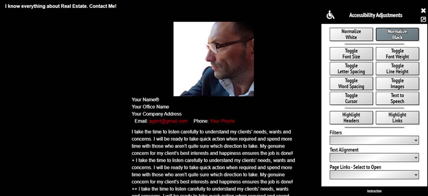 Vista de Normalización Negra