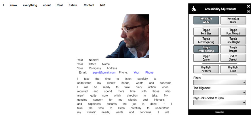 Modo de Cambio de Espaciado entre Palabras